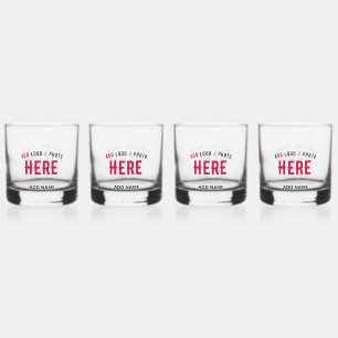 STYLISH MODERN CUSTOMIZABLE CLEAR VERIFIED BRANDED WHISKEY GLASS