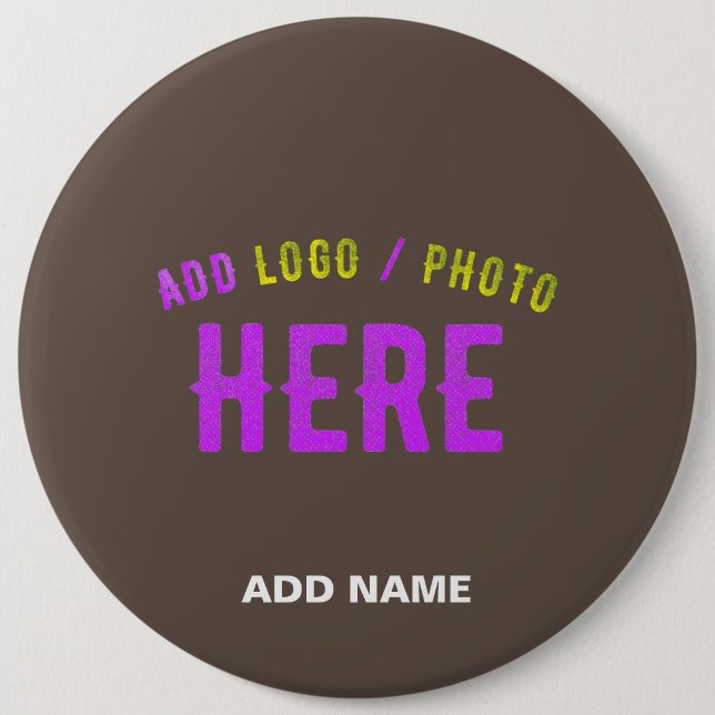 STYLISH MODERN CUSTOMIZABLE COFFEE VERIFIED BRAND 6 CM ROUND BADGE (Front)