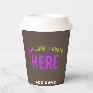 STYLISH MODERN CUSTOMIZABLE COFFEE VERIFIED BRAND PAPER CUPS