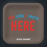 STYLISH MODERN CUSTOMIZABLE COFFEE VERIFIED BRAND PAPER PLATE<br><div class="desc">THIS IS A DESIGN FITTING FOR CUSTOMERS.YOU CAN CHANGE, RESIZE OR ADD LOGO, PHOTO, TEXT AND COLOURS THE WAY YOU LIKE.THANK YOU.</div>