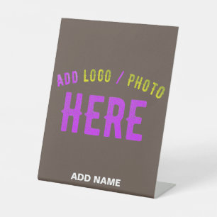 STYLISH MODERN CUSTOMIZABLE COFFEE VERIFIED BRAND PEDESTAL SIGN