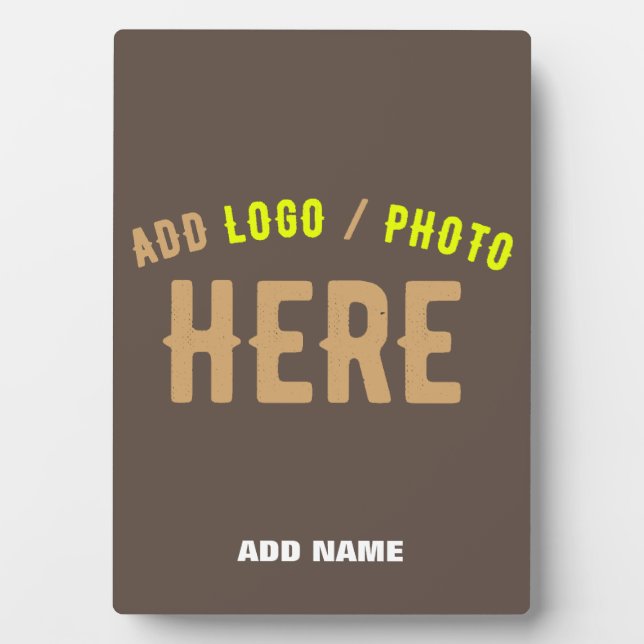 STYLISH MODERN CUSTOMIZABLE COFFEE VERIFIED BRAND PLAQUE (Front)