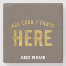 STYLISH MODERN CUSTOMIZABLE COFFEE VERIFIED BRAND STONE COASTER