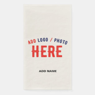 STYLISH MODERN CUSTOMIZABLE ECRU VERIFIED BRANDED NAPKIN