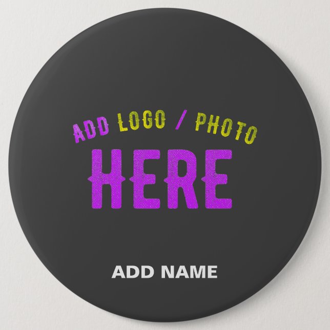 STYLISH MODERN CUSTOMIZABLE GREY VERIFIED BRANDED 6 CM ROUND BADGE (Front)