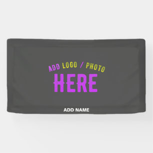 STYLISH MODERN CUSTOMIZABLE GREY VERIFIED BRANDED BANNER
