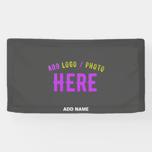 STYLISH MODERN CUSTOMIZABLE GREY VERIFIED BRANDED BANNER (Horizontal)