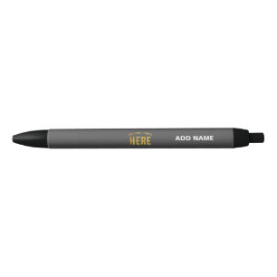 STYLISH MODERN CUSTOMIZABLE GREY VERIFIED BRANDED BLACK INK PEN