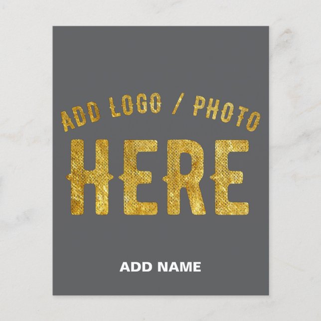 STYLISH MODERN CUSTOMIZABLE GREY VERIFIED BRANDED FLYER (Front)