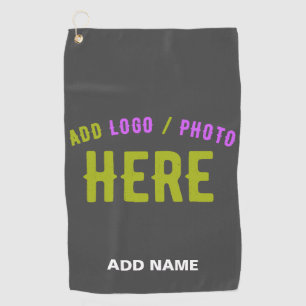 STYLISH MODERN CUSTOMIZABLE GREY VERIFIED BRANDED GOLF TOWEL