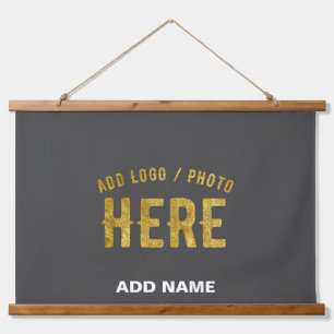STYLISH MODERN CUSTOMIZABLE GREY VERIFIED BRANDED HANGING TAPESTRY