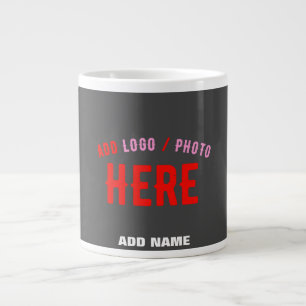 STYLISH MODERN CUSTOMIZABLE GREY VERIFIED BRANDED LARGE COFFEE MUG