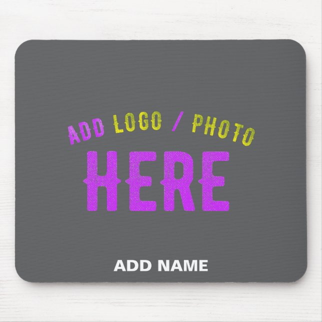 STYLISH MODERN CUSTOMIZABLE GREY VERIFIED BRANDED MOUSE PAD (Front)