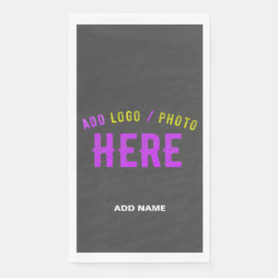 STYLISH MODERN CUSTOMIZABLE GREY VERIFIED BRANDED NAPKIN