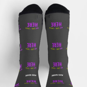 STYLISH MODERN CUSTOMIZABLE GREY VERIFIED BRANDED SOCKS