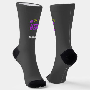 STYLISH MODERN CUSTOMIZABLE GREY VERIFIED BRANDED SOCKS
