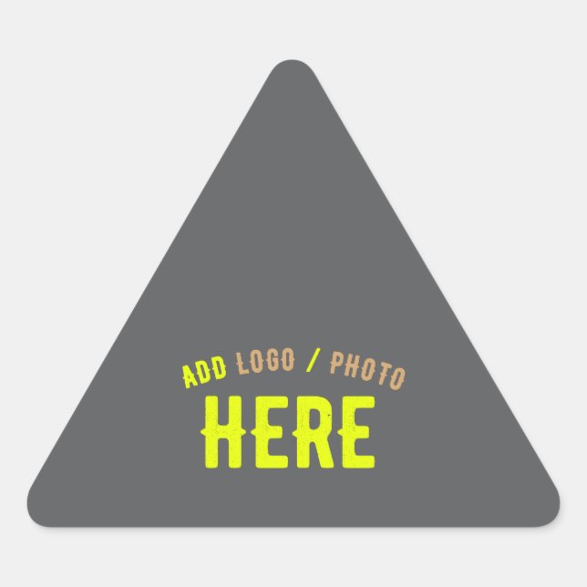 STYLISH MODERN CUSTOMIZABLE GREY VERIFIED BRANDED TRIANGLE STICKER (Front)