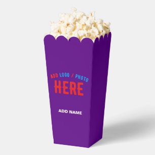 STYLISH MODERN CUSTOMIZABLE INDIGO BRANDED POPCORN FAVOUR BOX