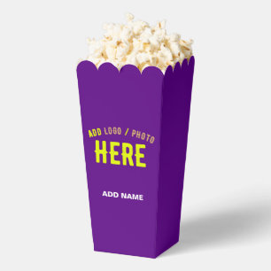 STYLISH MODERN CUSTOMIZABLE INDIGO BRANDED POPCORN FAVOUR BOX
