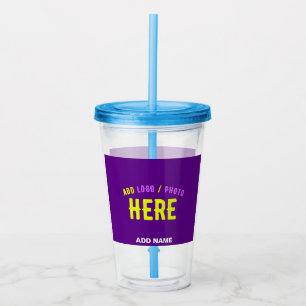 STYLISH MODERN CUSTOMIZABLE INDIGO VERIFIED BRAND ACRYLIC TUMBLER