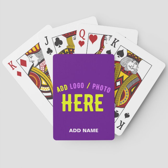 STYLISH MODERN CUSTOMIZABLE INDIGO VERIFIED BRAND PLAYING CARDS (Back)