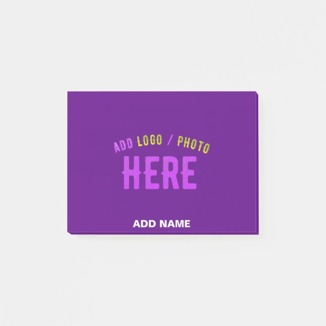STYLISH MODERN CUSTOMIZABLE INDIGO VERIFIED BRAND POST-IT NOTES (Front)