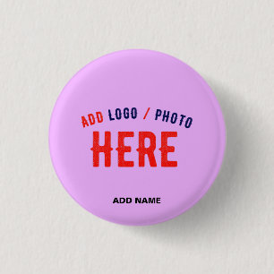 STYLISH MODERN CUSTOMIZABLE MAUVE VERIFIED BRANDED 3 CM ROUND BADGE