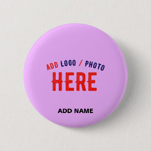 STYLISH MODERN CUSTOMIZABLE MAUVE VERIFIED BRANDED 6 CM ROUND BADGE