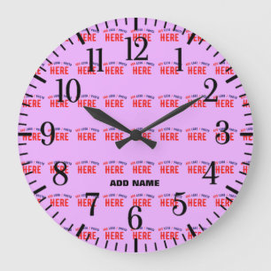 STYLISH MODERN CUSTOMIZABLE MAUVE VERIFIED BRANDED LARGE CLOCK