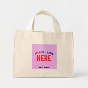 STYLISH MODERN CUSTOMIZABLE MAUVE VERIFIED BRANDED MINI TOTE BAG