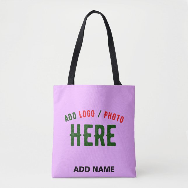 STYLISH MODERN CUSTOMIZABLE MAUVE VERIFIED BRANDED TOTE BAG (Front)