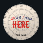 STYLISH MODERN CUSTOMIZABLE NATURAL VERIFIED BRAND DARTBOARD<br><div class="desc">THIS IS A DESIGN FITTING FOR EVERYONE.YOU CAN CHANGE, RESIZE OR ADD LOGO, PHOTO, TEXT AND COLOURS THE WAY YOU LIKE.THANK YOU.</div>