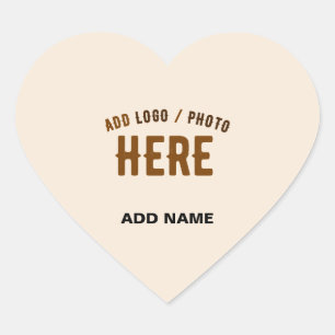 STYLISH MODERN CUSTOMIZABLE NATURAL VERIFIED BRAND HEART STICKER