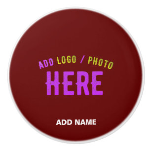 STYLISH MODERN CUSTOMIZABLE OXBLOOD VERIFIED BRAND CERAMIC KNOB