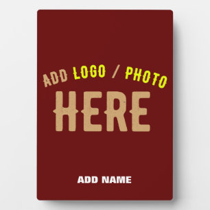 STYLISH MODERN CUSTOMIZABLE OXBLOOD VERIFIED BRAND PLAQUE