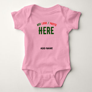 STYLISH MODERN CUSTOMIZABLE PINK VERIFIED BRANDED BABY BODYSUIT