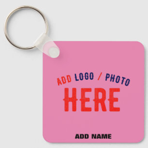 STYLISH MODERN CUSTOMIZABLE PINK VERIFIED BRANDED KEY RING