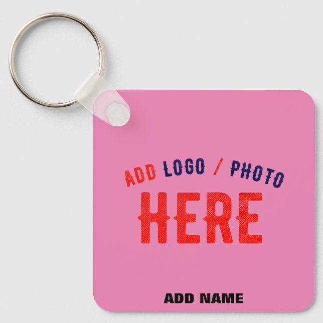 STYLISH MODERN CUSTOMIZABLE PINK VERIFIED BRANDED KEY RING (Front)