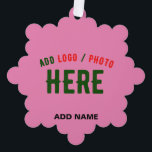 STYLISH MODERN CUSTOMIZABLE PINK VERIFIED BRANDED TREE DECORATION CARD<br><div class="desc">THIS IS A DESIGN FITTING FOR EVERYONE.YOU CAN CHANGE, RESIZE OR ADD LOGO, PHOTO, TEXT AND COLOURS THE WAY YOU LIKE.THANK YOU.</div>