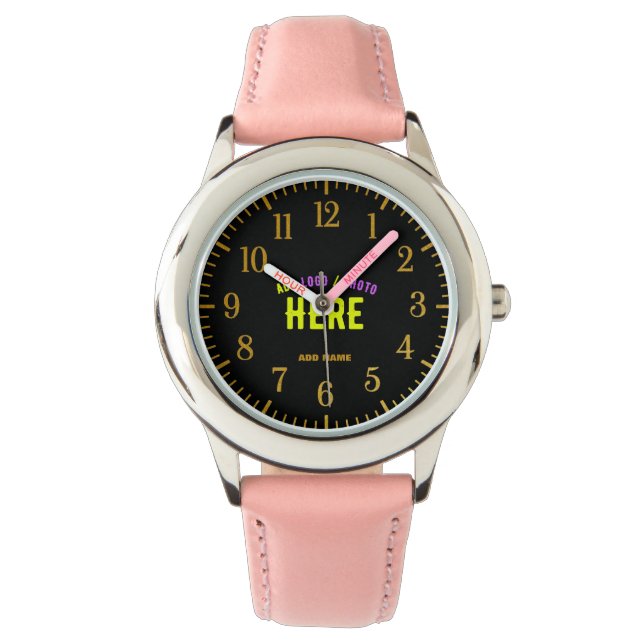 STYLISH MODERN CUSTOMIZABLE PINK VERIFIED BRANDED WATCH (Front)