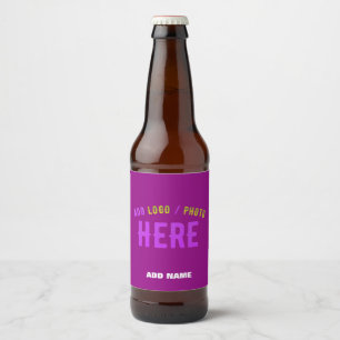 STYLISH MODERN CUSTOMIZABLE PURPLE VERIFIED BRAND BEER BOTTLE LABEL