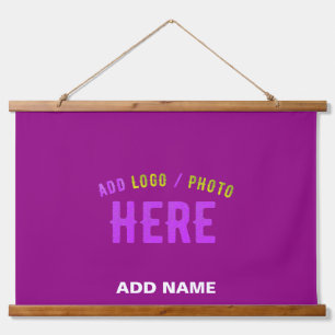 STYLISH MODERN CUSTOMIZABLE PURPLE VERIFIED BRAND HANGING TAPESTRY