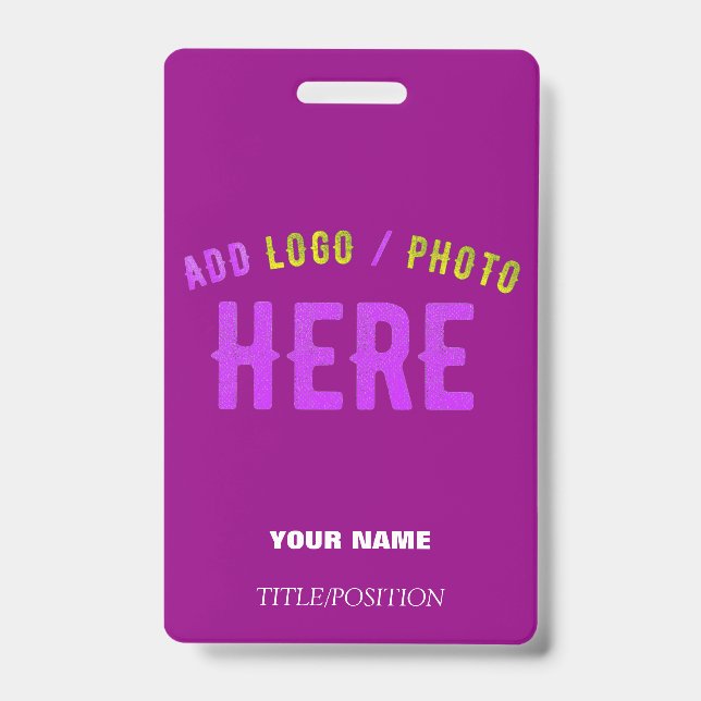 STYLISH MODERN CUSTOMIZABLE PURPLE VERIFIED BRAND ID BADGE (Front)