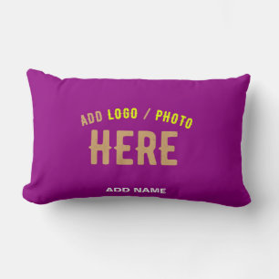 STYLISH MODERN CUSTOMIZABLE PURPLE VERIFIED BRAND LUMBAR CUSHION
