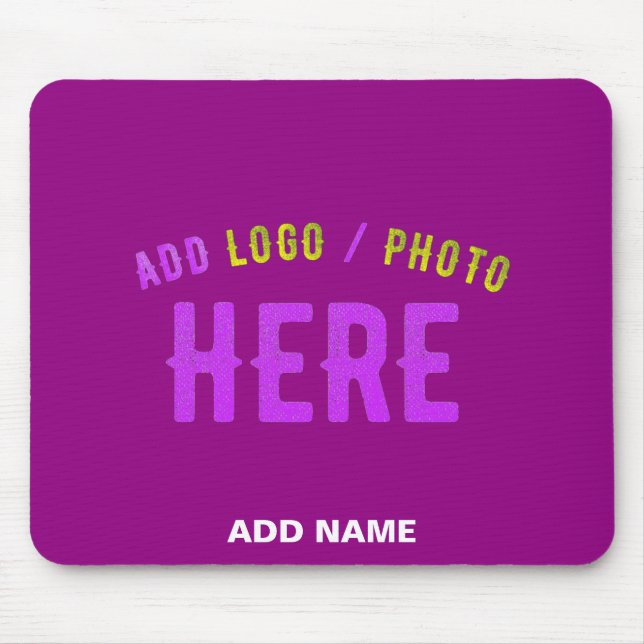 STYLISH MODERN CUSTOMIZABLE PURPLE VERIFIED BRAND MOUSE PAD (Front)
