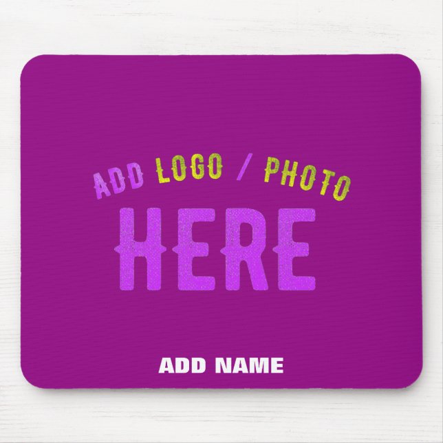 STYLISH MODERN CUSTOMIZABLE PURPLE VERIFIED BRAND MOUSE PAD (Front)