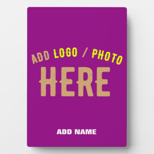 STYLISH MODERN CUSTOMIZABLE PURPLE VERIFIED BRAND PLAQUE