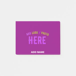 STYLISH MODERN CUSTOMIZABLE PURPLE VERIFIED BRAND POST-IT NOTES