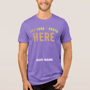 STYLISH MODERN CUSTOMIZABLE PURPLE VERIFIED BRAND Tri-Blend SHIRT