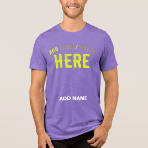 STYLISH MODERN CUSTOMIZABLE PURPLE VERIFIED BRAND Tri-Blend SHIRT